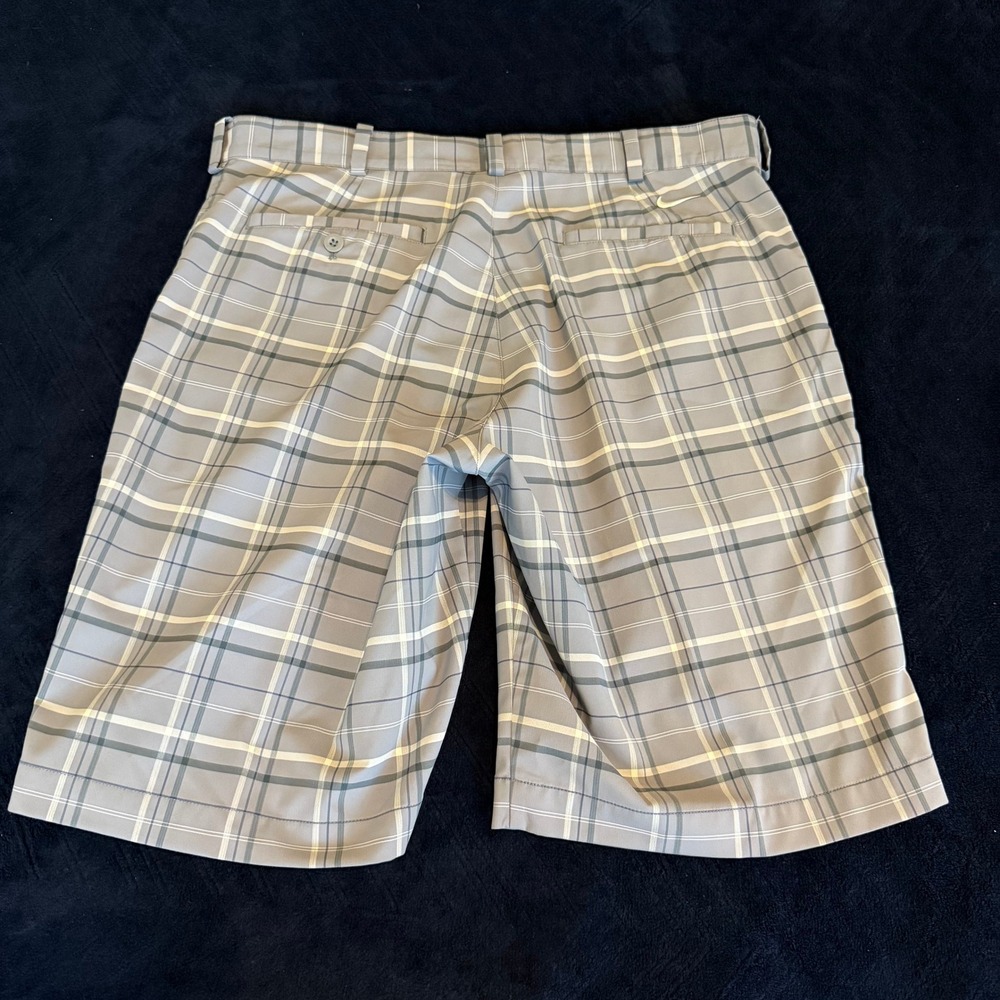 Nike Golf Dri-FIT Mens Plaid Shorts Grey White 388782-065 Size 34 - Picture 8 of 9